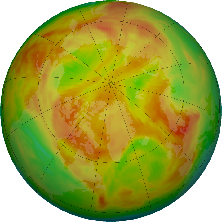 Arctic ozone map for 17 May 1987